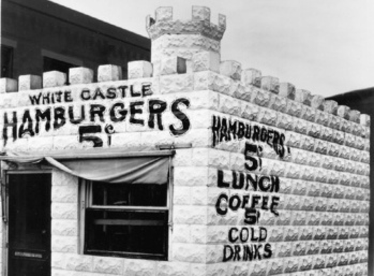 The first White Castle restaurant opened in Wichita, Kan., in 1921. The little burgers were 5 cents apiece.